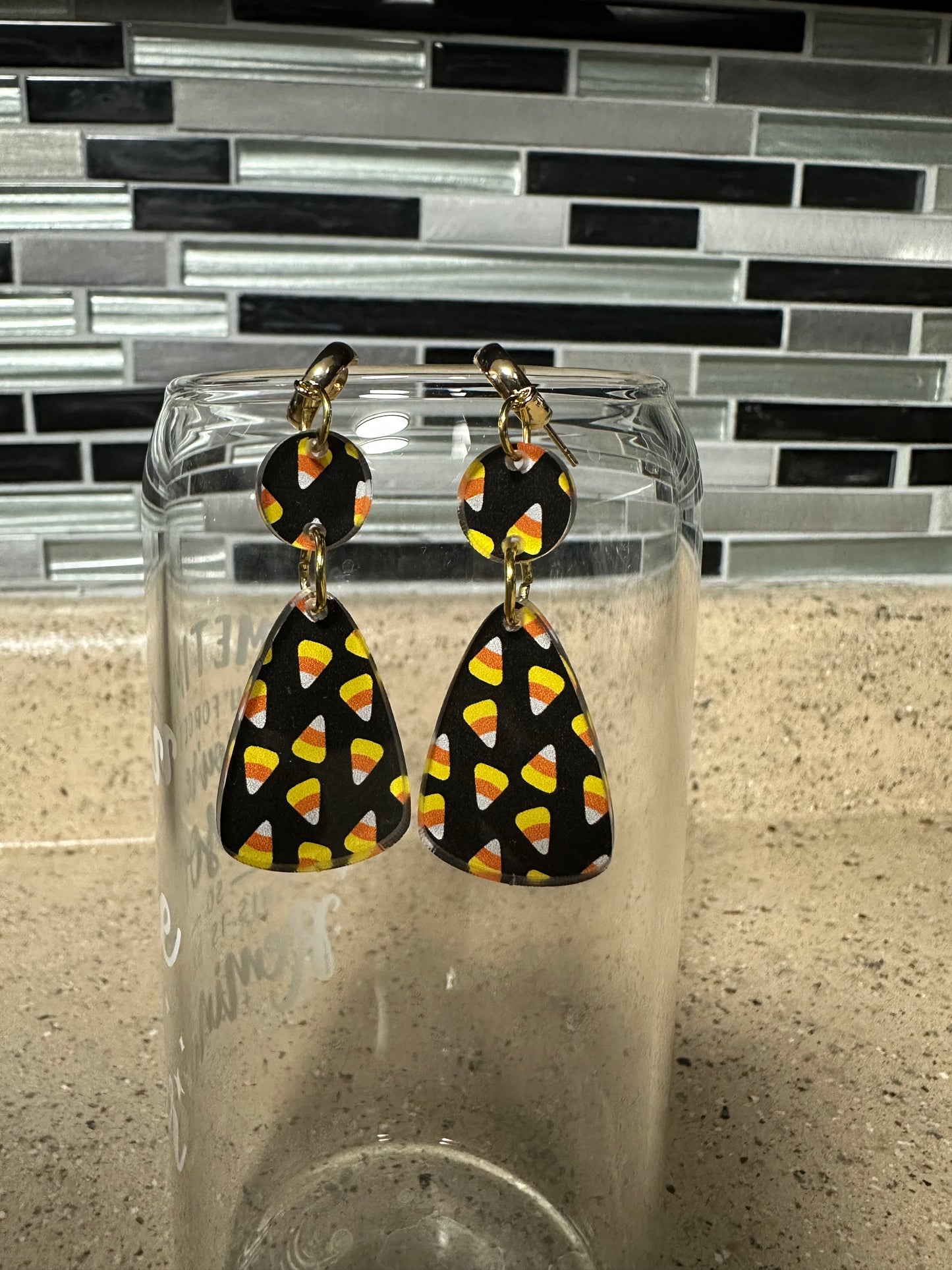 Candy Corn Earrings