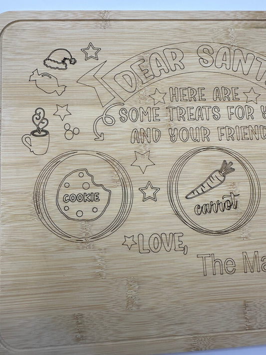 Santa Treat Tray Cutting Board