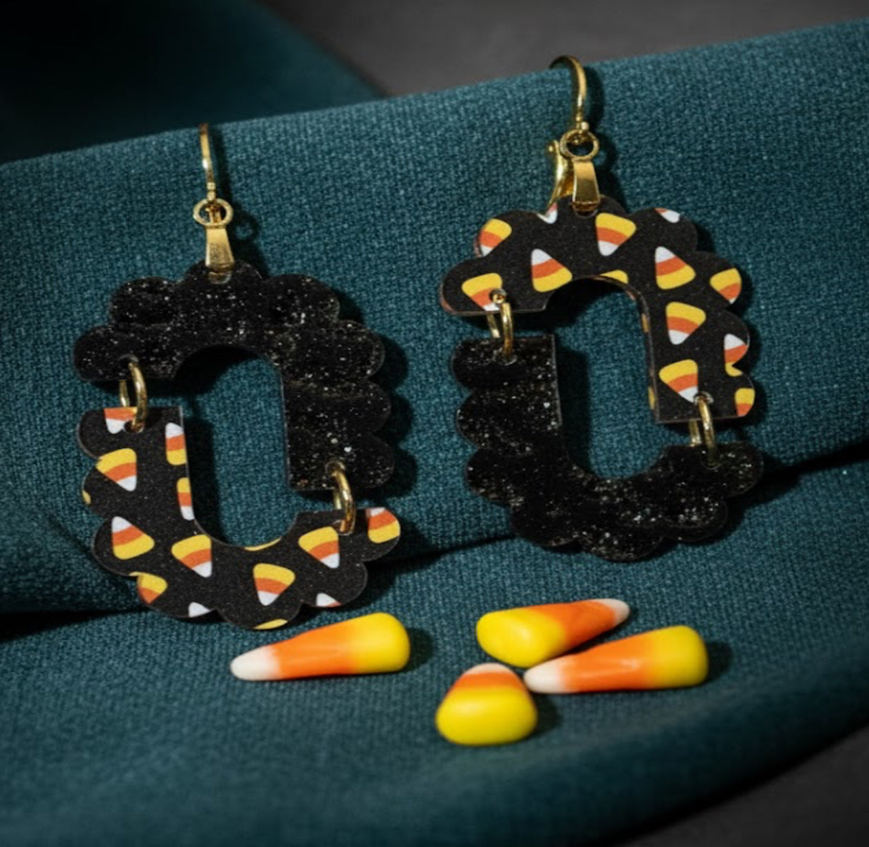 Candy Corn Earrings