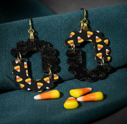 Candy Corn Earrings