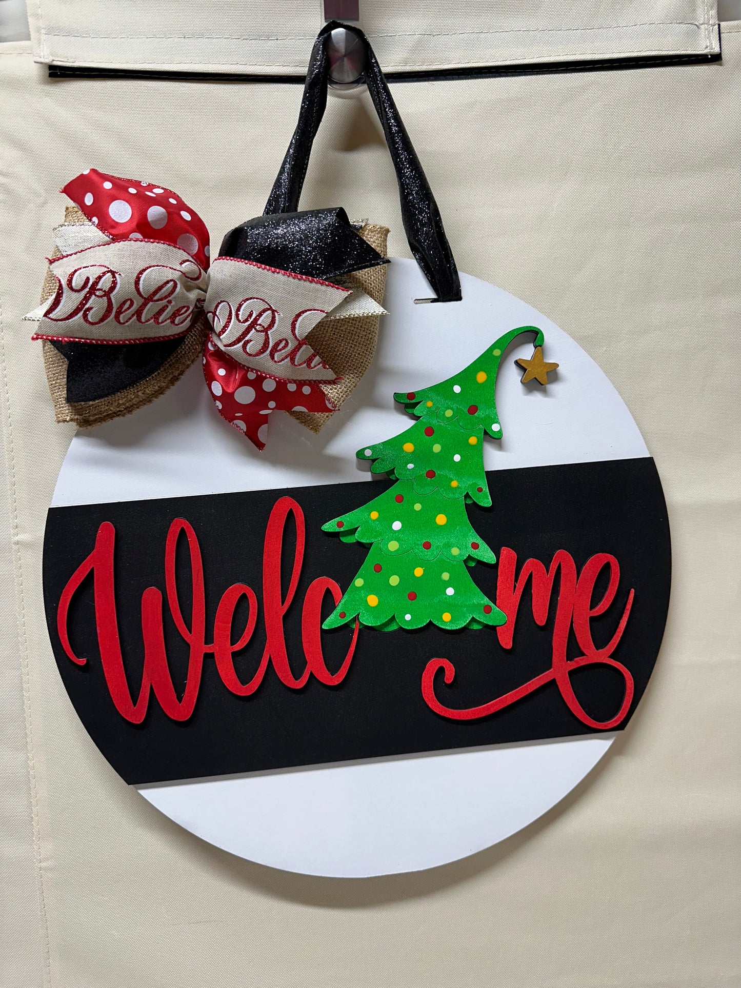 Welcome Christmas Door Sign