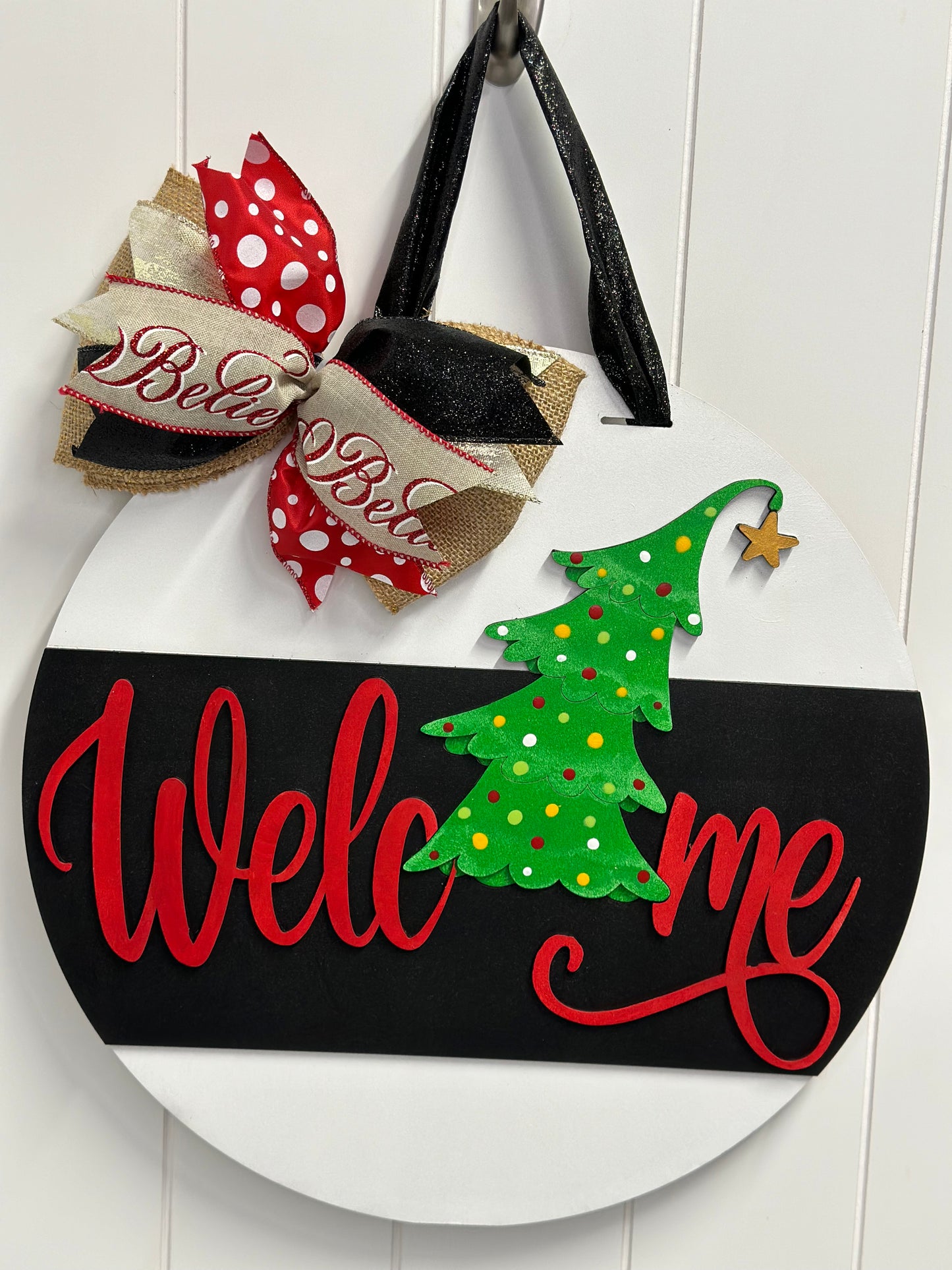 Welcome Christmas Door Sign