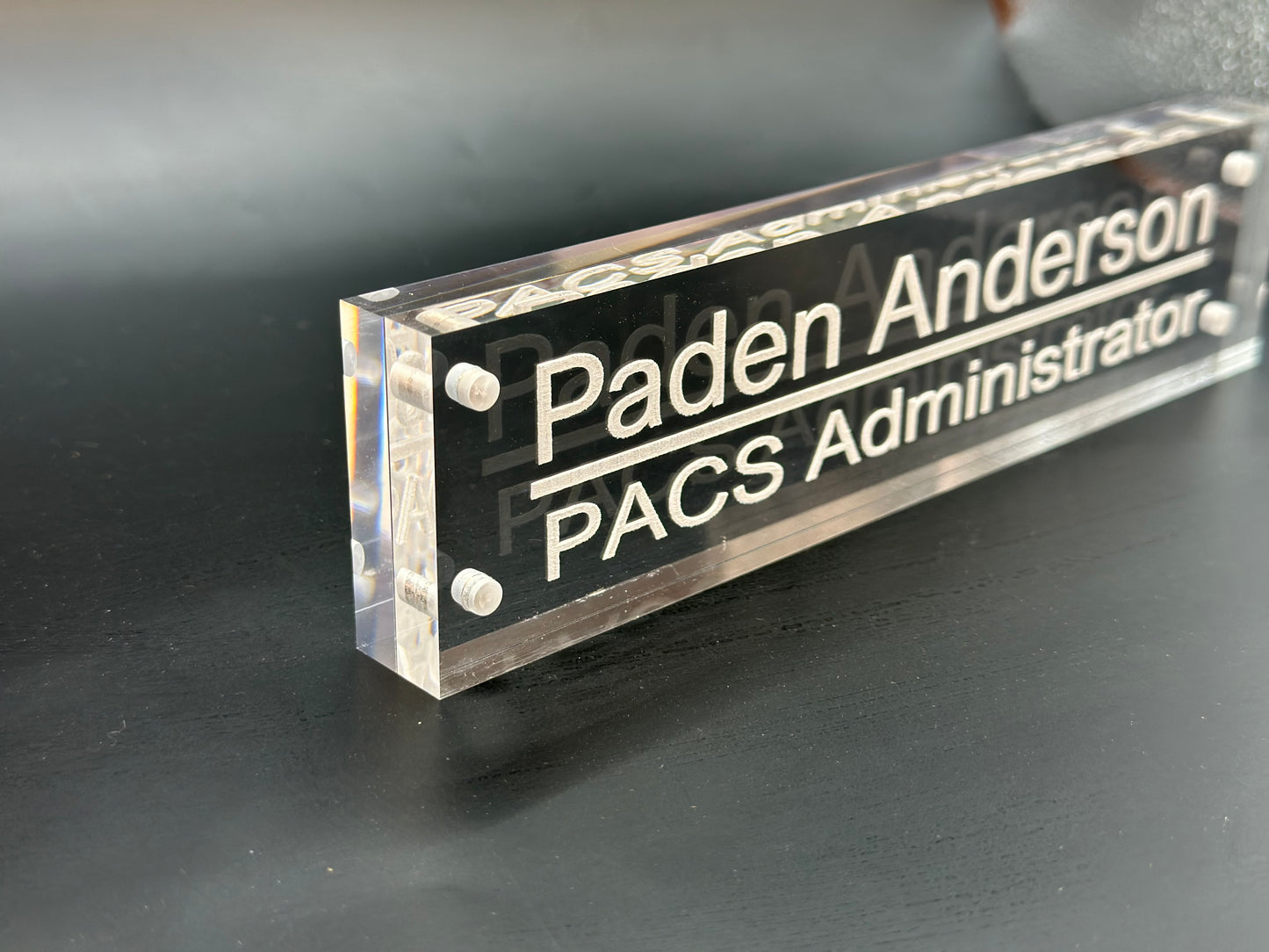 Desk Name Plate Acrylic Custom