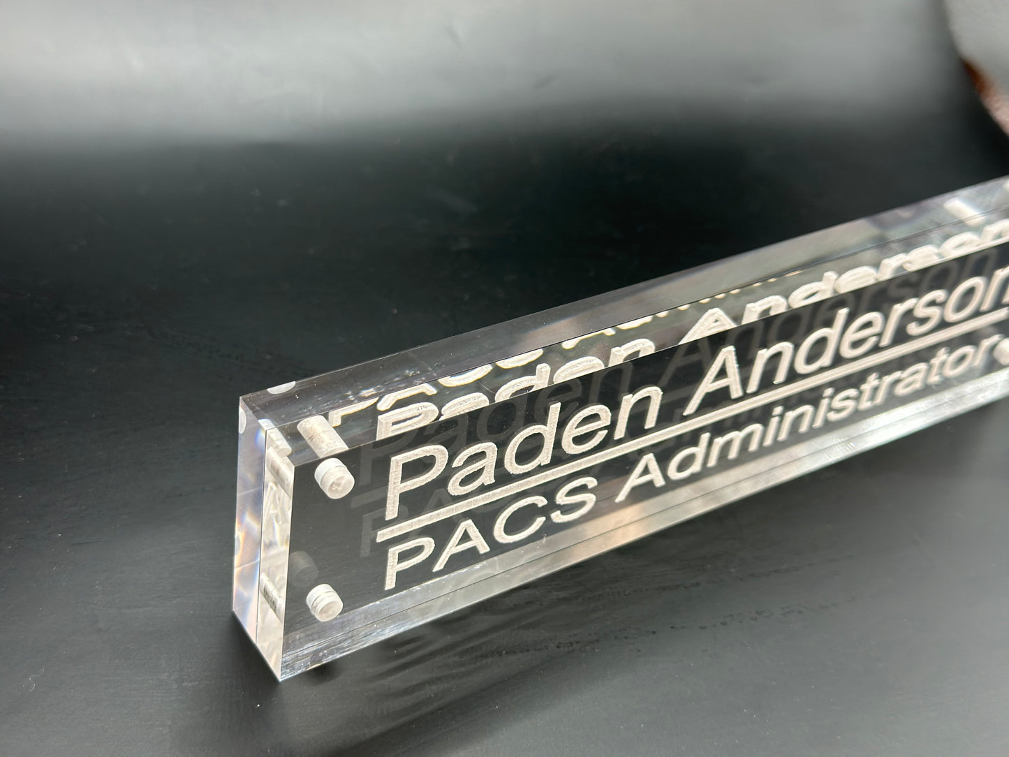 Desk Name Plate Acrylic Custom