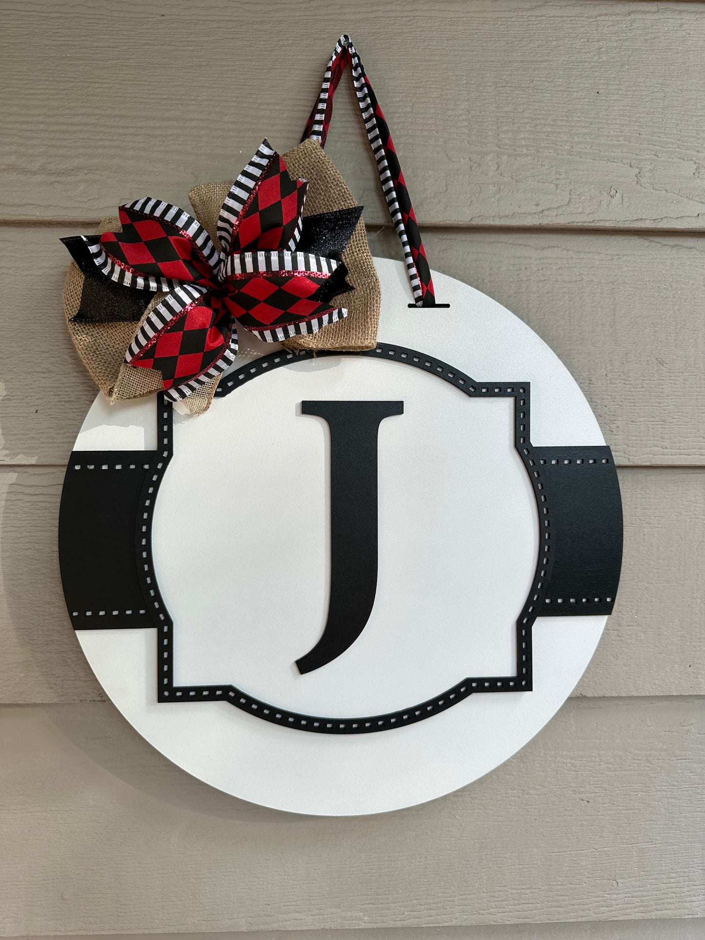 Monogrammed Door Sign Custom