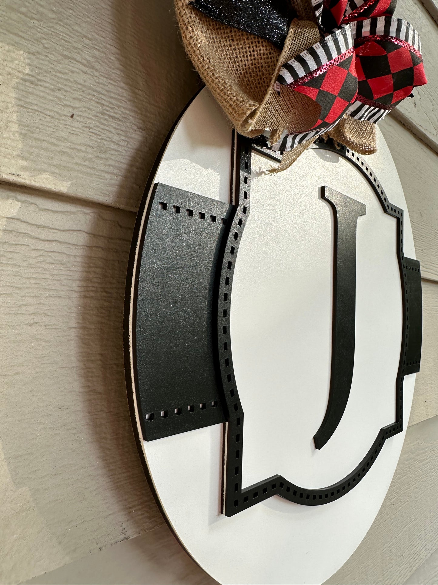 Monogrammed Door Sign Custom