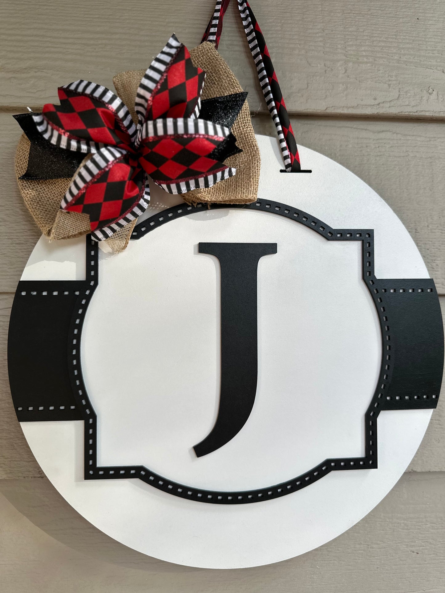 Monogrammed Door Sign Custom