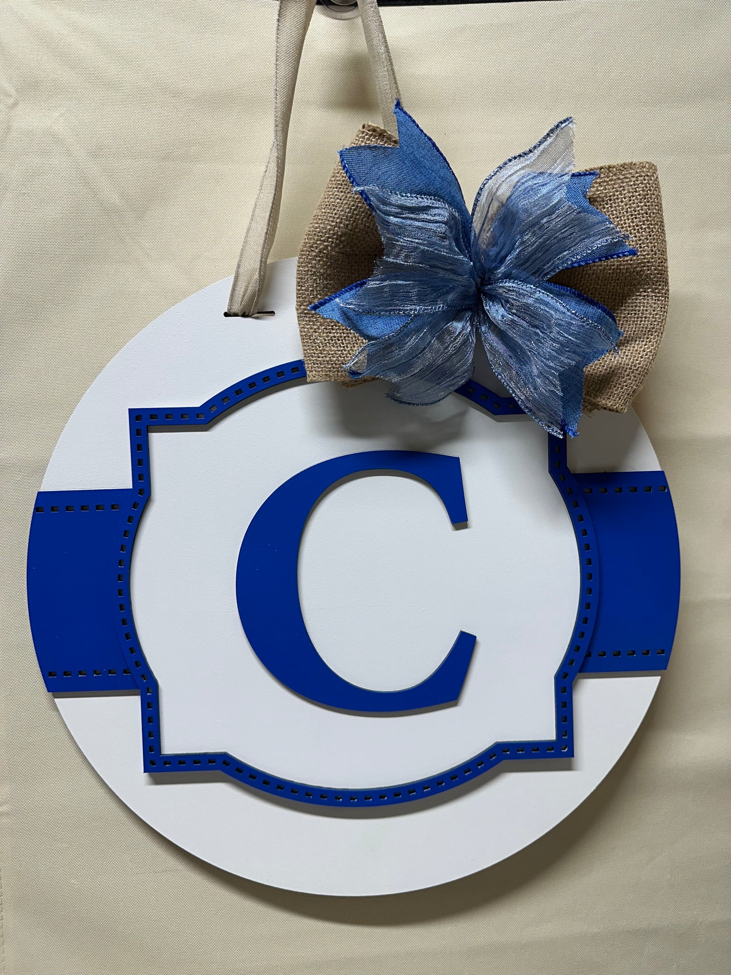 Monogrammed Door Sign Custom