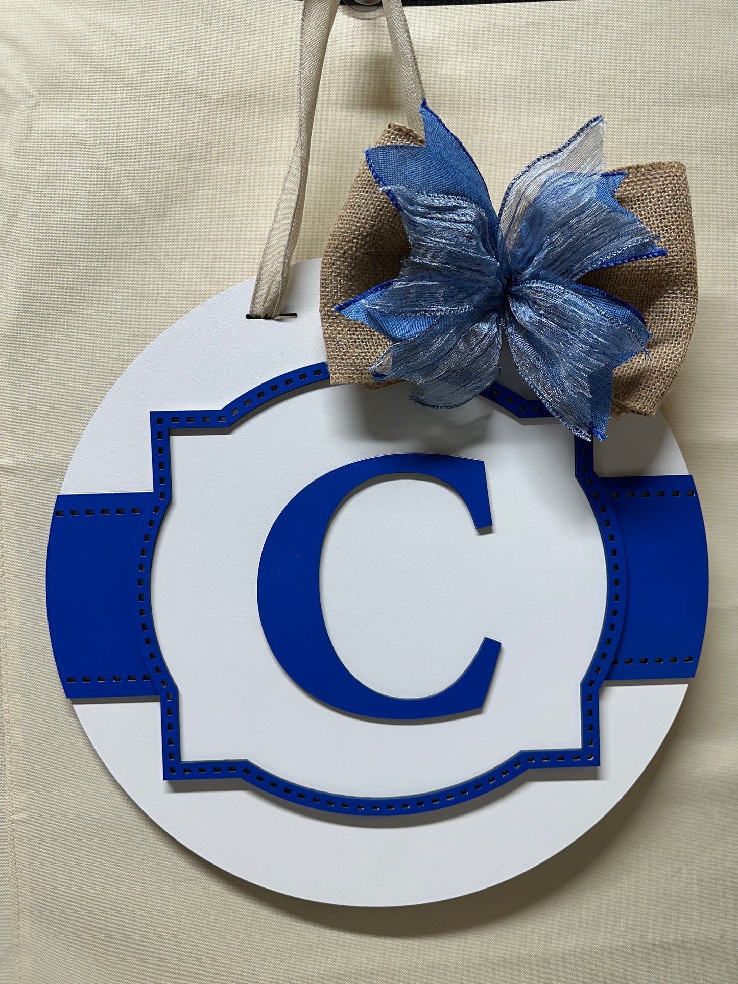 Monogrammed Door Sign Custom