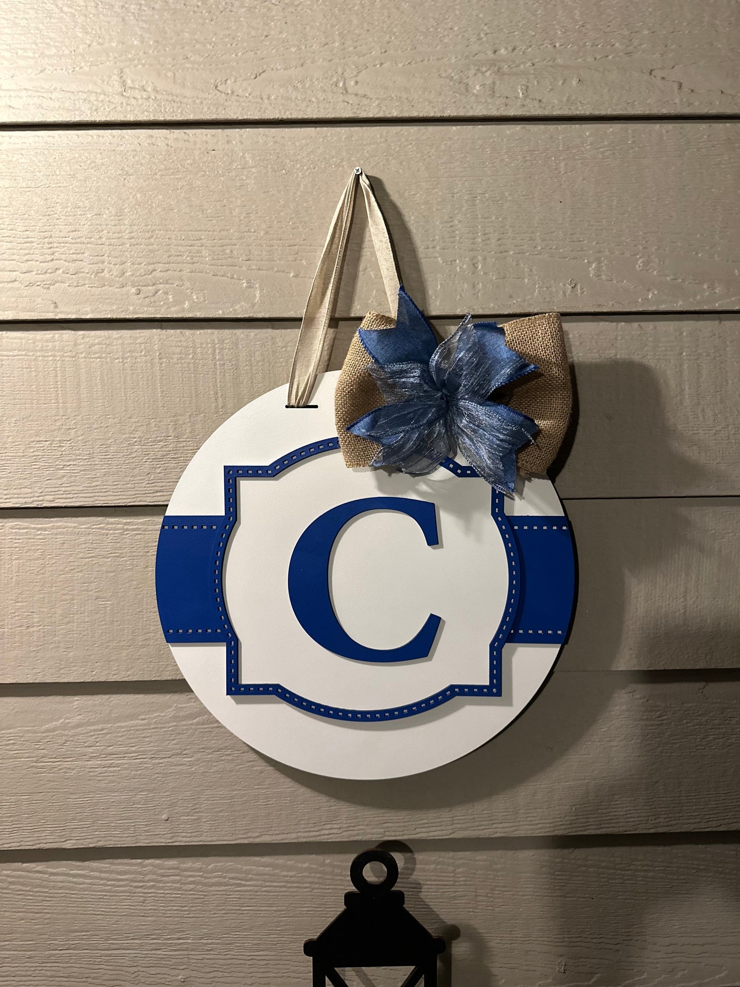 Monogrammed Door Sign Custom