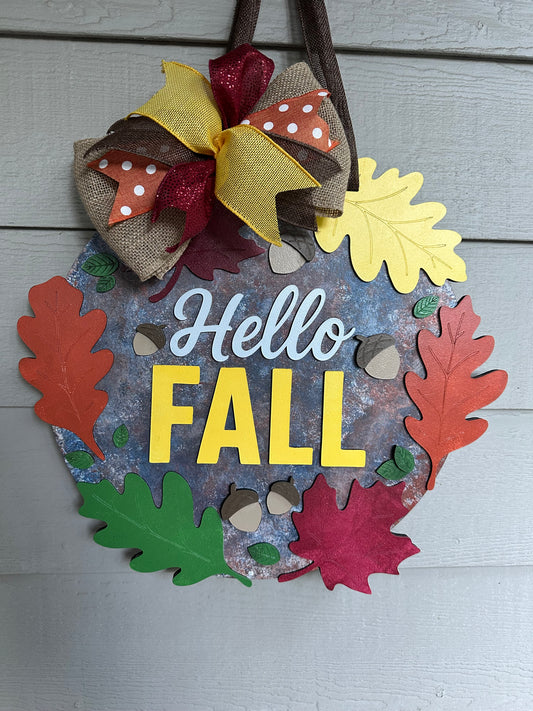 Hello Fall Door Sign