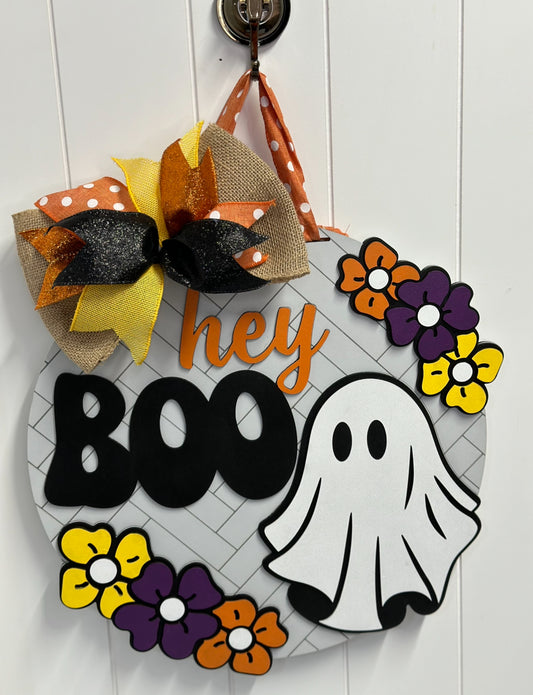 Hey Boo Fall Door Sign