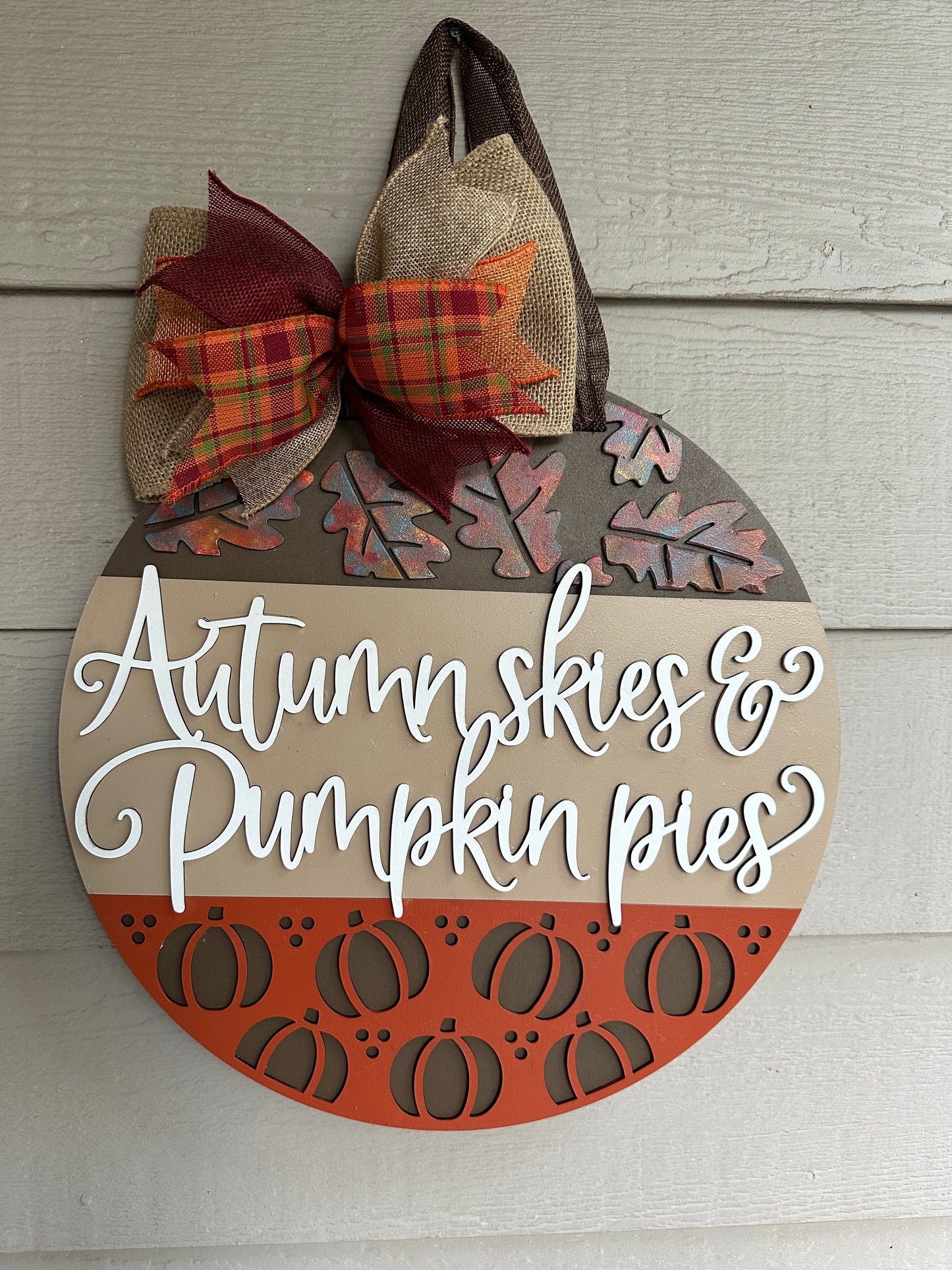 Autumn Skies and Pumpkin Pies Fall Sign