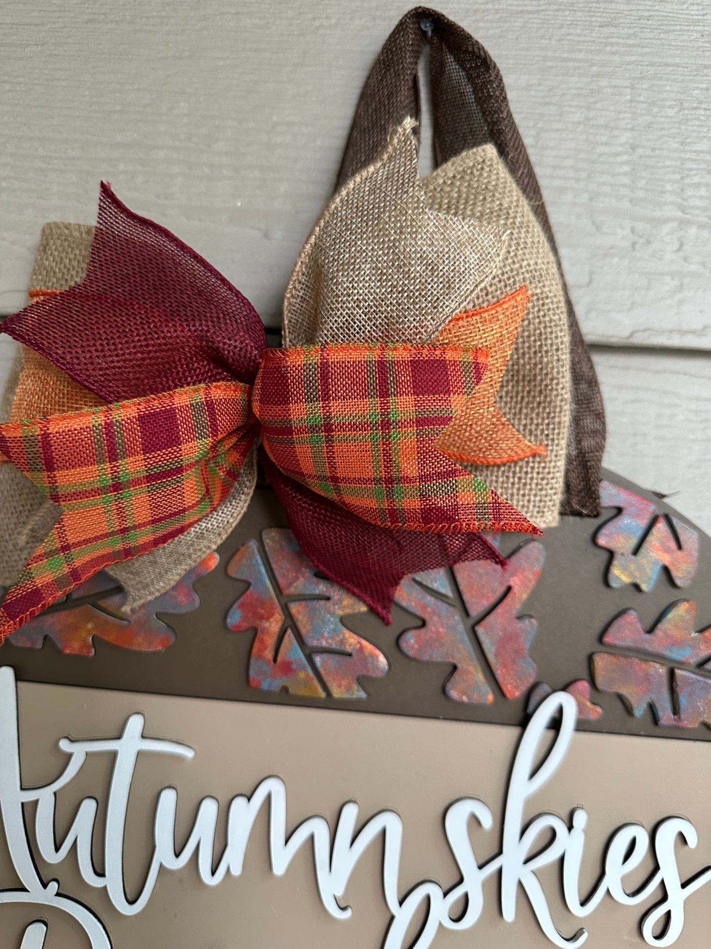 Autumn Skies and Pumpkin Pies Fall Sign