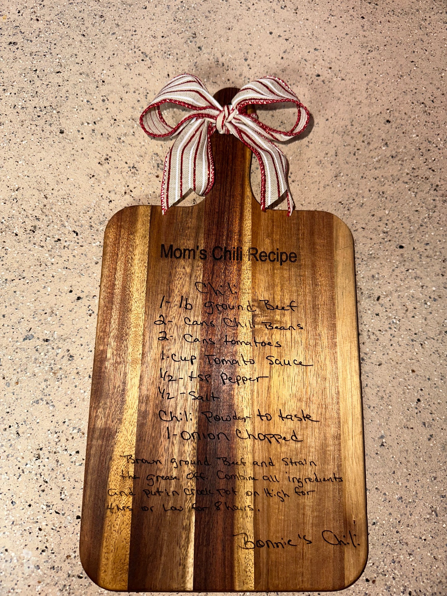 Recipe Cutting Board - Custom