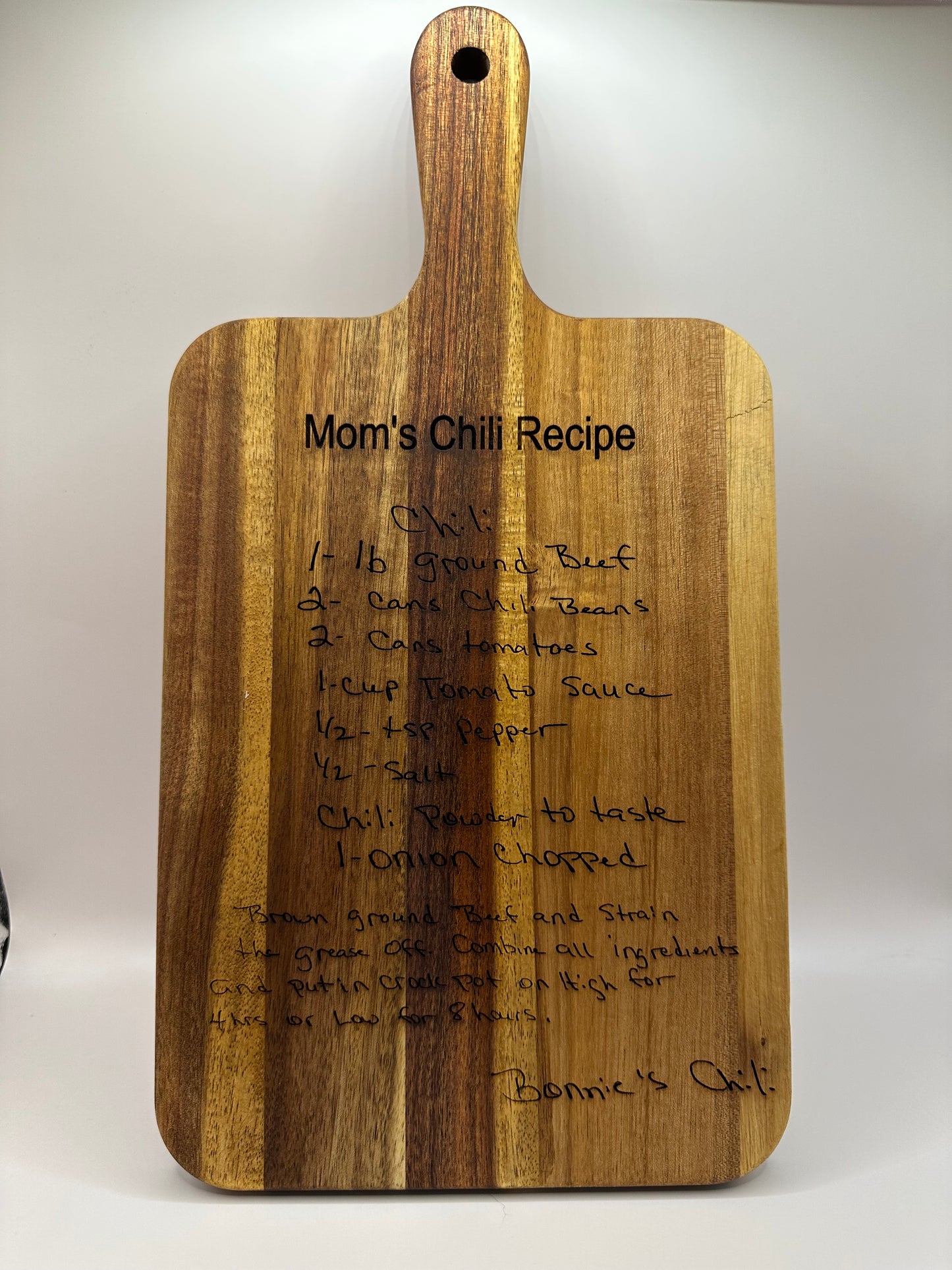 Recipe Cutting Board - Custom