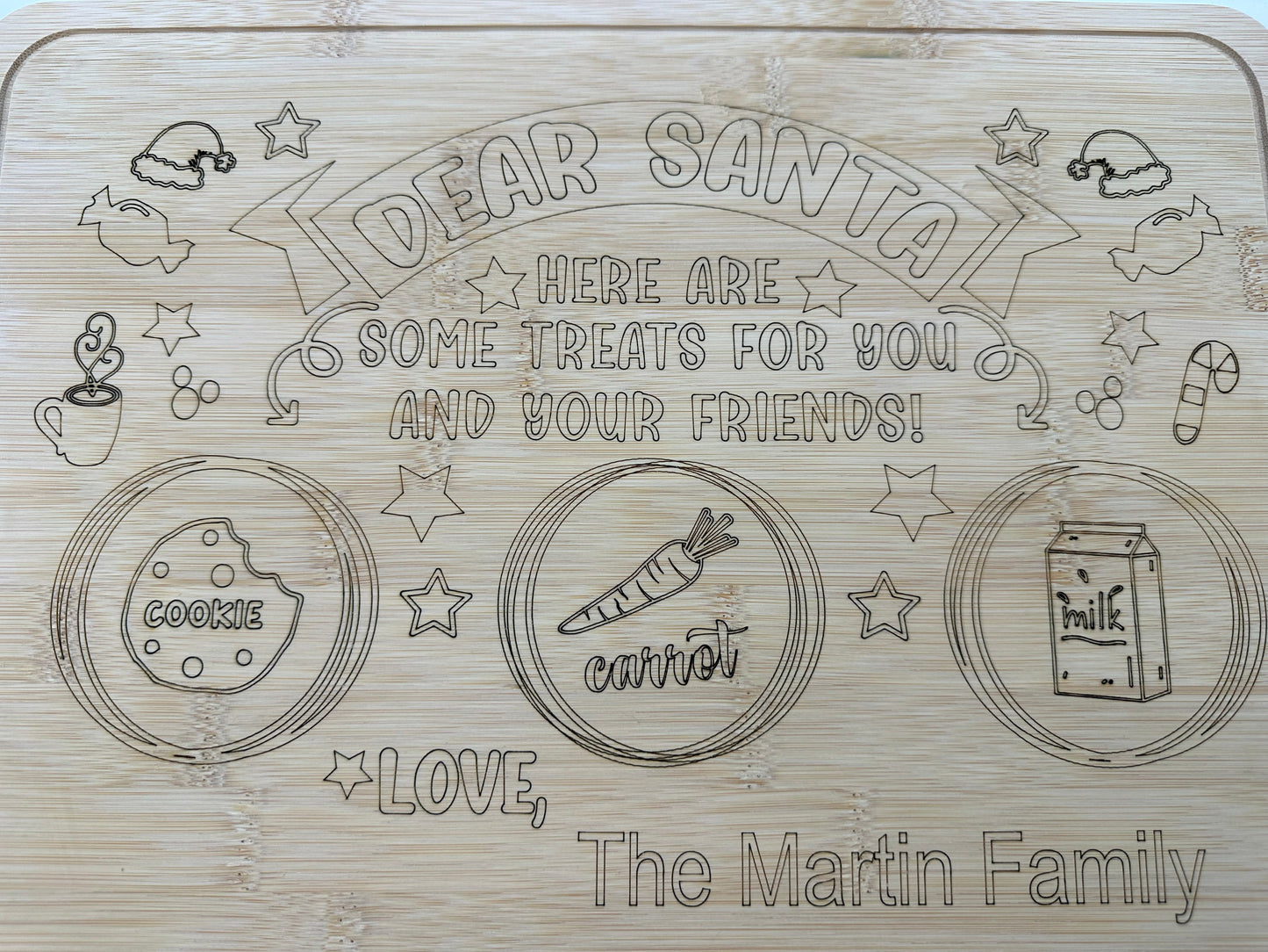 Santa Treat Tray Cutting Board