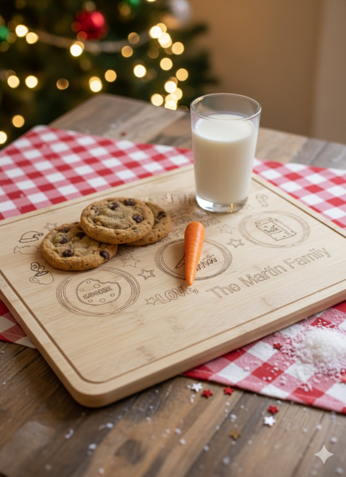 Santa Treat Tray Cutting Board