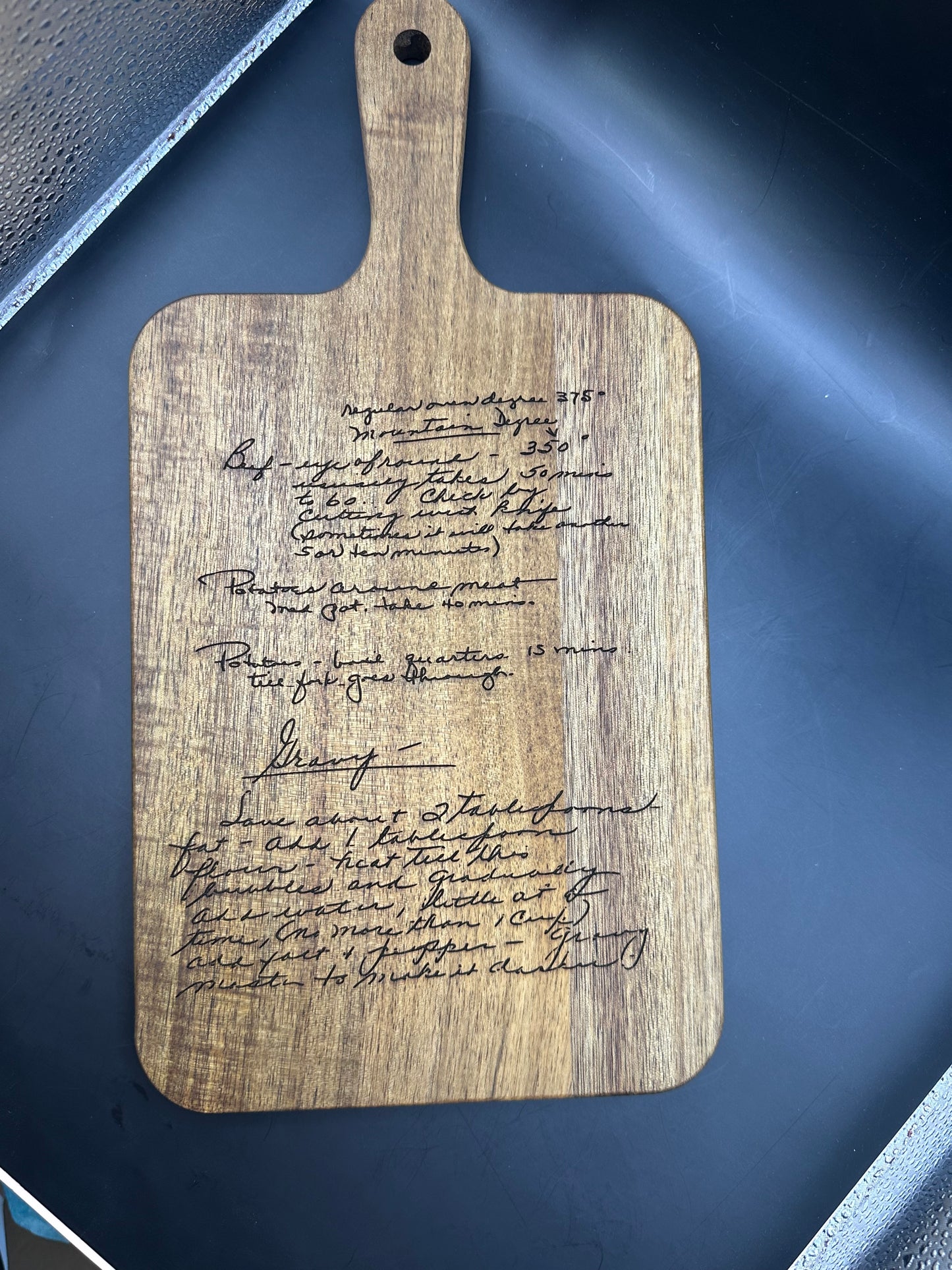 Recipe Cutting Board - Custom